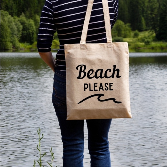 Handmade Beach Please Reusable Tote ♻️​​ - Picture 4 of 9